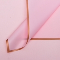 Пленка для цветов "Бронзовая полоса", светло-розовый, 58 х 58 см